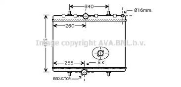 Радиатор системы охлаждения двигателя AVA QUALITY COOLING PEA2314