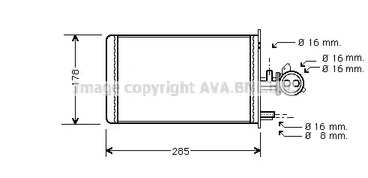 Радиатор печки AVA QUALITY COOLING PEA6173