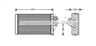 Радиатор отопителя AVA QUALITY COOLING PEA6228