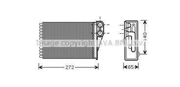 PEA6292 AVA QUALITY COOLING Радиатор отопителя