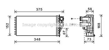 Теплообменник отопления салона AVA QUALITY COOLING PEA6359