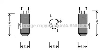 Осушитель конд AVA QUALITY COOLING PED020