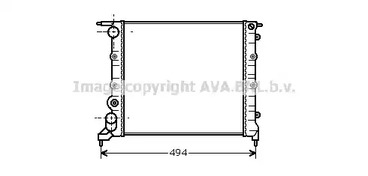 Радиатор охлаждения двигателя AVA QUALITY COOLING RT2042