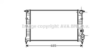 Радиатор охлаждения двигателя AVA QUALITY COOLING RT2115