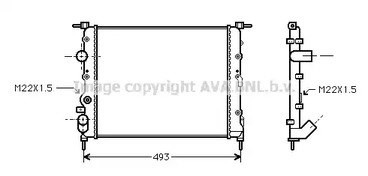 Радиатор системы охлаждения AVA QUALITY COOLING RT2197