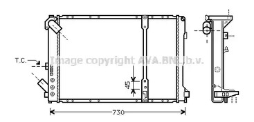 RT2209 AVA QUALITY COOLING Радиатор системы охлаждения двигателя