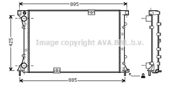 Радиатор системы охлаждения AVA QUALITY COOLING RT2313