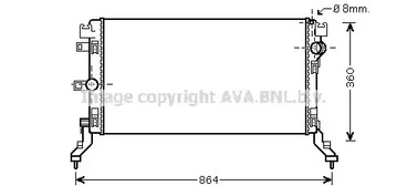 Радиатор охлаждения двигателя AVA QUALITY COOLING RT2418