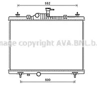 Радиатор охлаждение двигателя AVA QUALITY COOLING RT2603