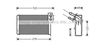 RT6048 AVA QUALITY COOLING радиатор печки