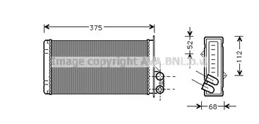 Теплообменник отопление салона AVA QUALITY COOLING RT6226