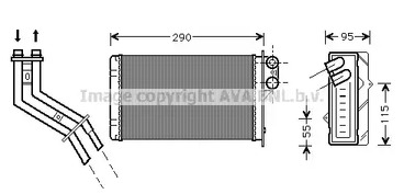 RT6227 AVA QUALITY COOLING Теплообменник, отопление салона