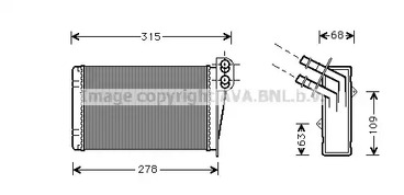 RT6228 AVA QUALITY COOLING Радиатор отопителя