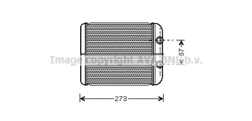 RT6343 AVA QUALITY COOLING Радиатор печки