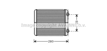 Радиатор печки AVA QUALITY COOLING RT6344