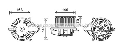 RT8512 AVA QUALITY COOLING Двигатель вентилятора