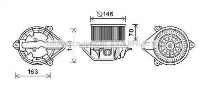 RT8577 AVA QUALITY COOLING Двигатель вентилятора