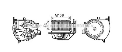Вентилятор отопителя AVA QUALITY COOLING RT8585
