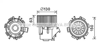 RT8599 AVA QUALITY COOLING Двигатель вентилятора