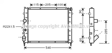 Радиатор системы охлаждения AVA QUALITY COOLING RTA2215