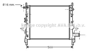 Радиатор охлаждение двигателя AVA QUALITY COOLING RTA2217