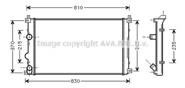 RTA2321 AVA QUALITY COOLING Радиатор системы охлаждения