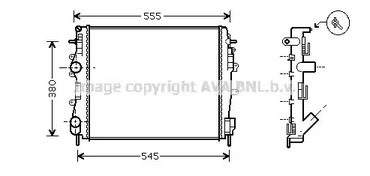 RTA2325 AVA QUALITY COOLING Радиатор системы охлаждения двигателя