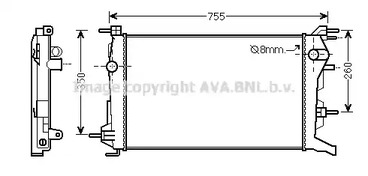 Радиатор охлаждение двигателя AVA QUALITY COOLING RTA2460