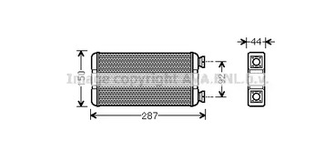 Теплообменник отопление салона AVA QUALITY COOLING RTA6457