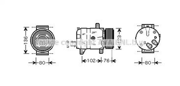 Компрессор кондиционера AVA QUALITY COOLING RTAK069