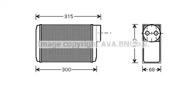 Теплообменник, отопление салона AVA QUALITY COOLING SA6017