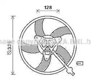 Вентилятор охлаждения радиатора двигателя AVA QUALITY COOLING SA7024