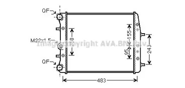 SAA2005 AVA QUALITY COOLING Радиатор системы охлаждения