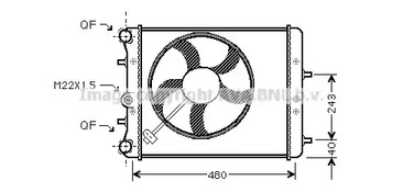 Радиатор системы охлаждения двигателя AVA QUALITY COOLING SAA2013