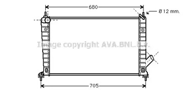 Радиатор охлаждения двигателя AVA QUALITY COOLING SB2061