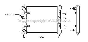 Радиатор, охлаждение двигателя AVA QUALITY COOLING ST2022