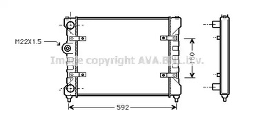 Радиатор системы охлаждения двигателя AVA QUALITY COOLING ST2023