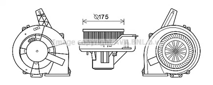 Вентилятор отопителя AVA QUALITY COOLING ST8045