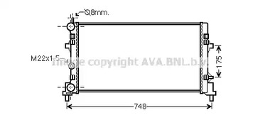 STA2037 AVA QUALITY COOLING радиатор системы охлаждения