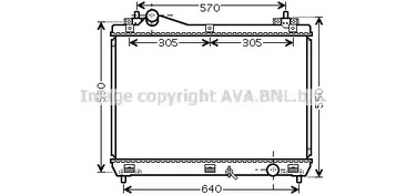 Радиатор, охлаждение двигателя AVA QUALITY COOLING SZ2103