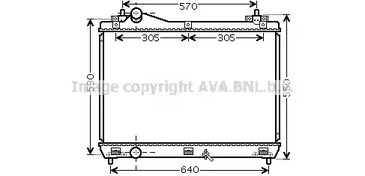 Радиатор, охлаждение двигателя AVA QUALITY COOLING SZ2104