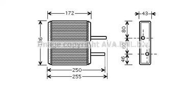 Теплообменник отопление салона AVA QUALITY COOLING SZ6080