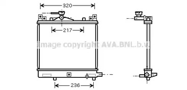 Радиатор охлаждения двигателя AVA QUALITY COOLING SZA2057