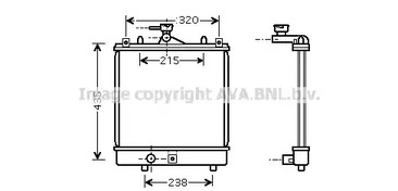 Радиатор охлаждение двигателя AVA QUALITY COOLING SZA2061