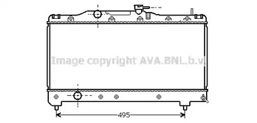 TO2141 AVA QUALITY COOLING Радиатор, охлаждение двигателя