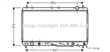 Радиатор охлаждения двигателя AVA QUALITY COOLING TO2232