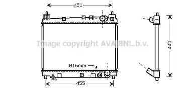 TO2258 AVA QUALITY COOLING Радиатор системы охлаждения