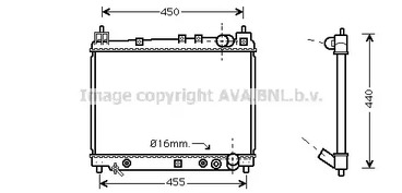 Радиатор охлаждения двигателя AVA QUALITY COOLING TO2259
