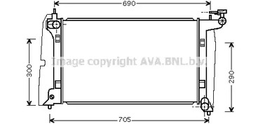 Радиатор, охлаждение двигателя AVA QUALITY COOLING TO2302