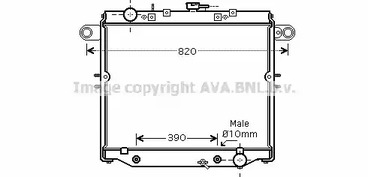Радиатор охлаждения двигателя AVA QUALITY COOLING TO2329